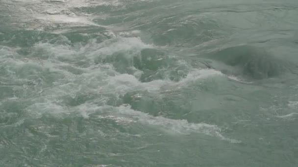 Slow Motion White Water Rapids Confluence Rio Baker Rio Neff — Stockvideo