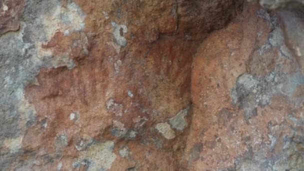 Отпечатки Рук Cueva Los Manos Чили Патагония Показывающие Доисторические Произведения — стоковое видео
