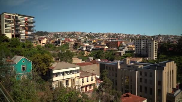 Valparaíso Chile 2018 Los Emblemáticos Históricos Ascensores Funiculares Valparaíso Costa — Vídeos de Stock
