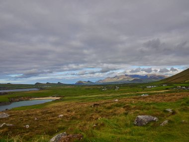 landscape of the coastline along the popular and iconic road of the ring of Kerry in Ireland
