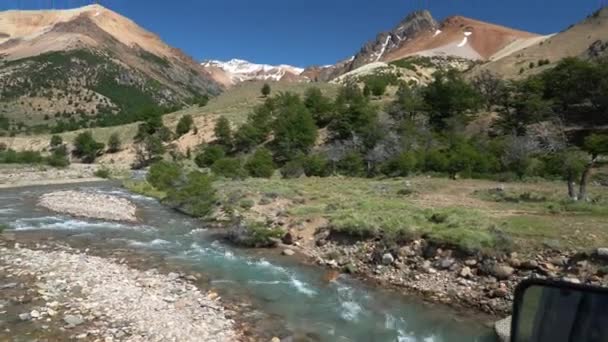 Vegetație Luxuriantă Vastul Peisaj Munților Anzi Din Patagonia Argentina — Videoclip de stoc