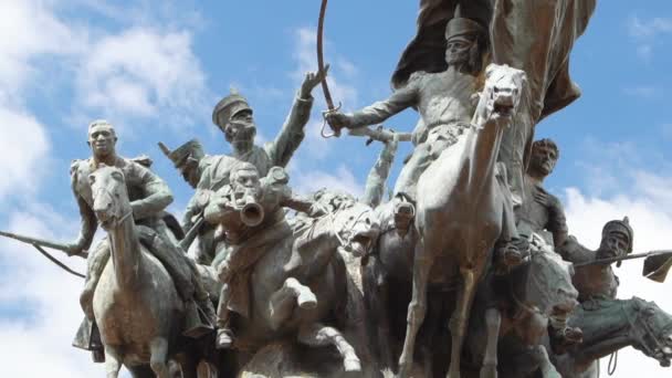 Μεντόζα Αργεντινή 2019 Μνημείο Cerro Gloria Λόφο Στην Πόλη Μεντόζα — Αρχείο Βίντεο