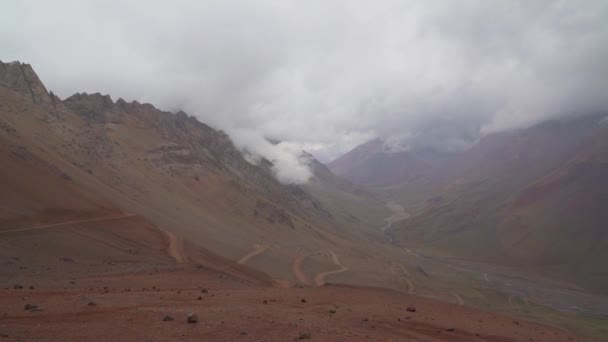 Перевал Христа Искупителя Центральных Горах Анд Аргентине Границе Чили — стоковое видео