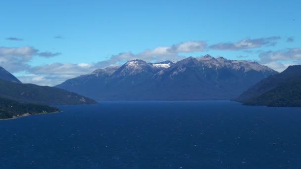 Krásná Krajina Lago Traful Slunný Den Sedmi Jezerech Oblasti Patagonia — Stock video