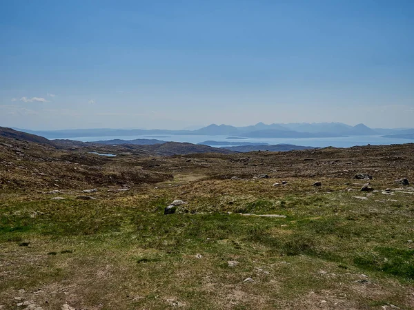 Blick Über Die Landschaft Bealach Bergpass Der Höchsten Straße Nordschottlands — Stockfoto