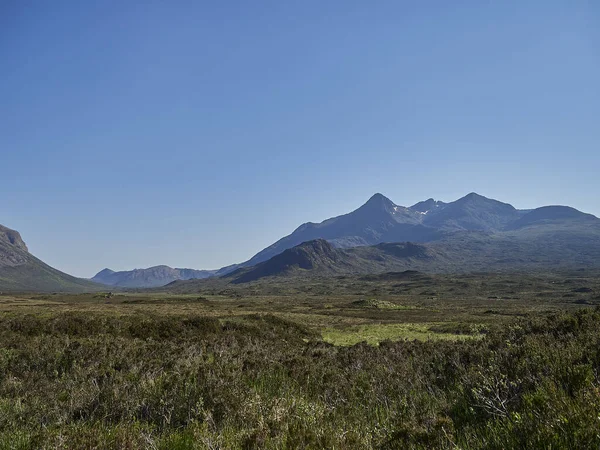 Blick Über Die Schwarzen Cuillin Berge Der Landschaft Der Isle — Stockfoto