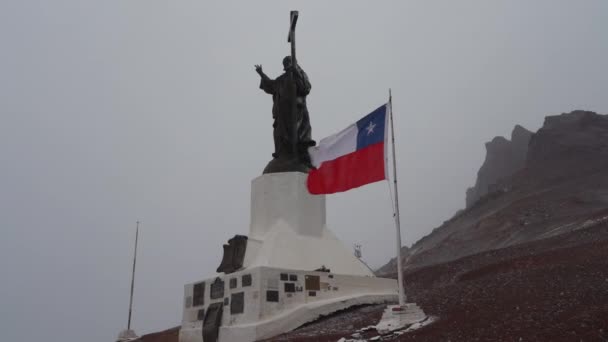 Μεντόζα Αργεντινή 2019 Cristo Redentor Monument Border Andes Chile Argentina — Αρχείο Βίντεο
