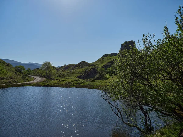 Kleiner Teich Der Landschaft Fairy Glen Auf Der Insel Skye — Stockfoto