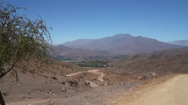 智利的Elqui山谷以其葡萄酒和皮斯科而得名于阿塔卡马地区安第斯山脉一带 — 图库视频影像