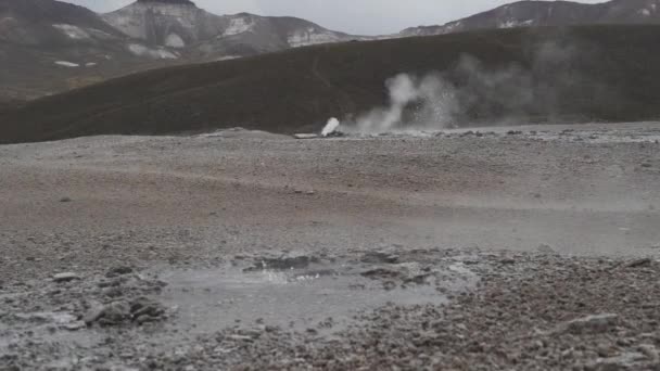 Puchuldiza Una Zona Geotermal Activa Alta Las Montañas Andes Chile — Vídeo de stock