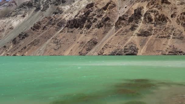 Замедленное Движение Лагуны Сухом Засушливом Живописном Ландшафте Горного Перевала Агуа — стоковое видео