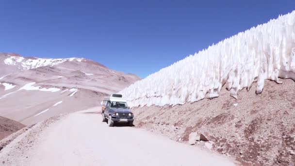 Замедленное Движение Сухого Засушливого Живописного Ландшафта Горного Перевала Агуа Негра — стоковое видео