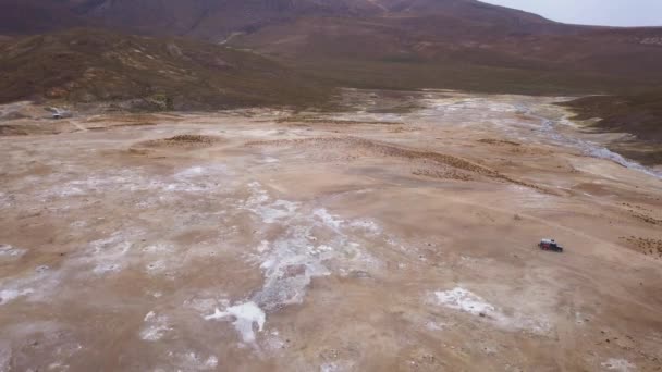 Puchuldiza Ett Geotermiskt Aktivt Område Högt Uppe Chiles Södra Berg — Stockvideo