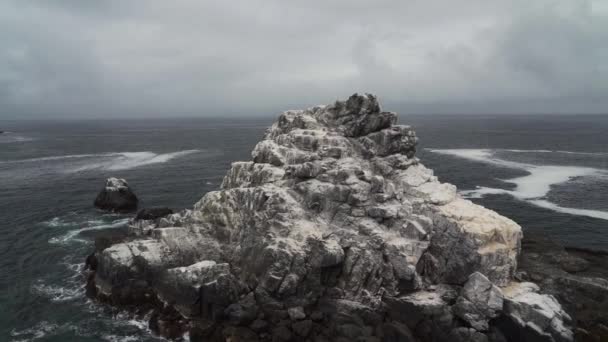 불고찌는 칠레의 아타카마 사막에 해안선의해 안선을 강타하는 — 비디오