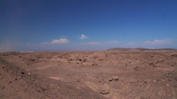 Abandoned Industrial Saltpeter Mining Area Dry Arid Atacama Desert Chile — Stock Video
