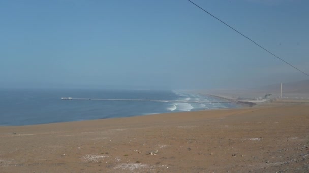 Coastline South Peru Pacific Ocean South America Sunny Day Coastal — Stock Video