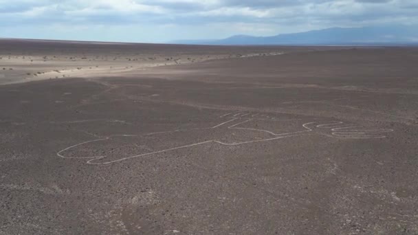 Знамениті Лінії Нацка Пустелі Перу Популярним Місцем Подорожей Досі Залишається — стокове відео
