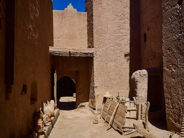 Eine Kasbah Ist Ein Traditionelles Gebäude Aus Lehm Und Stroh — Stockfoto