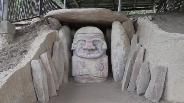 2019年6月4日 哥伦比亚圣奥古斯丁 圣奥古斯丁是哥伦比亚受欢迎的旅游胜地 以其考古公园和前哥伦比亚巨型石雕闻名 — 图库视频影像