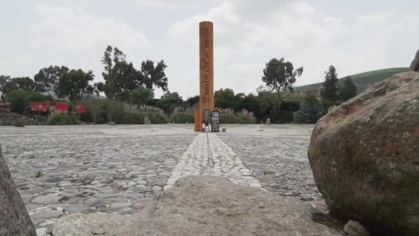 Cayambe Quito Ecuador 2019 Μνημείο Ισημερινής Γραμμής Στο Mitad Del — Αρχείο Βίντεο