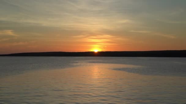 Wunderschöner Sonnenuntergang Über Der Großen Darwin Bay Einer Vulkanischen Caldera — Stockvideo