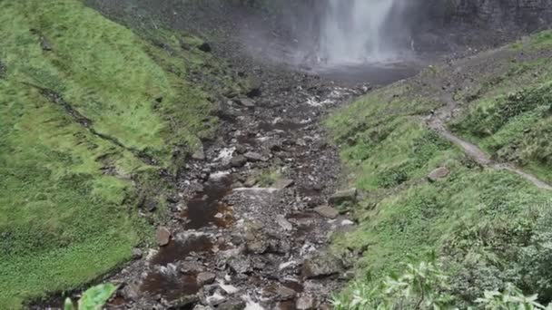 Gocta Cataracts Catarata Del Gocta 是多年生瀑布 位于亚马孙邦邦邦佩鲁斯省 是世界第三大瀑布 — 图库视频影像