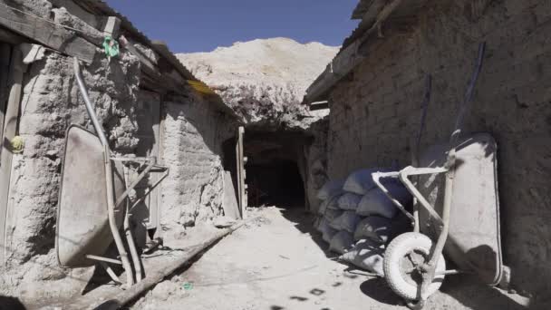 Entrée Mine Argent Intérieur Cero Rico Potosi Haute Altitude Des — Video