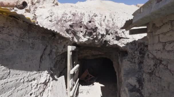 Είσοδος Ορυχείο Αργύρου Μέσα Στο Cero Rico Στο Potosi Μεγάλο — Αρχείο Βίντεο