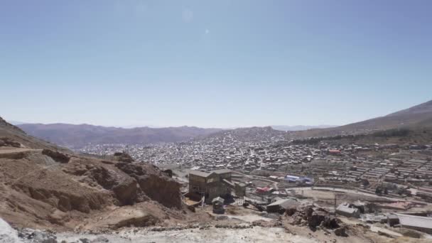 Горный Город Потоси Cero Rico Гора Известная Своим Высоким Содержанием — стоковое видео