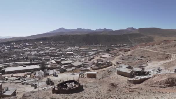 Горный Город Потоси Cero Rico Гора Известная Своим Высоким Содержанием — стоковое видео