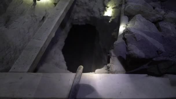 Kanaler Gallerier Sølvminen Inde Cero Rico Potosi Høj Højde Andesbjergene – Stock-video
