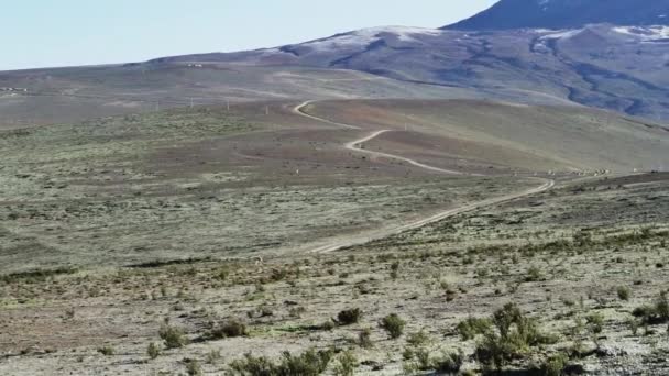 Den Mäktiga Chimborazo Snötäckt Och Aktiv Vulkan Och Den Högsta — Stockvideo