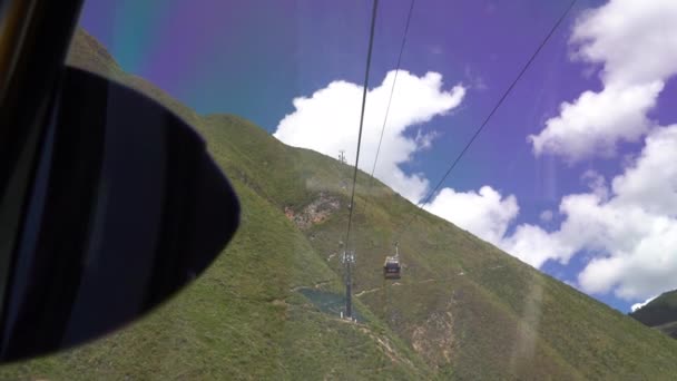 Kuelap Pérou 2019 Téléphérique Sur Une Gorge Profonde Dans Les — Video
