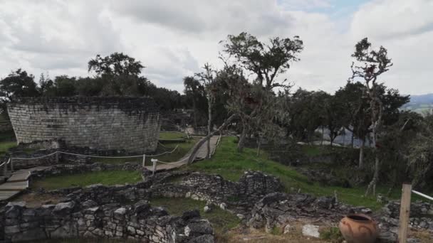 Kuelap Peru 2019 Historische Archeologische Site Van Oude Verloren Stad — Stockvideo
