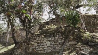 Kuelap, Peru - 06 01 2019: Eski kayıp şehir Kuelap 'ın tarihi arkeolojik alanı, Perus And Dağları' nın yüksek rakımlarında antik ve yerli İnka 'nın bir yerleşimi.