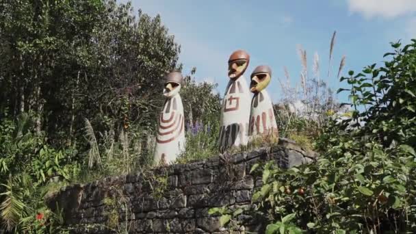 ペルーのレイメバンバ 2019 よく保存された古代南アメリカ文化のミイラ ペルーの山々へのレイメバンバの入り口 — ストック動画