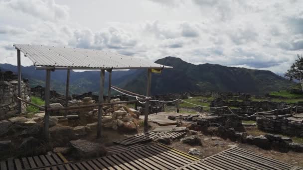 Kuelap Peru 2019 Eski Kayıp Şehir Kuelap Tarihi Arkeolojik Alanı — Stok video