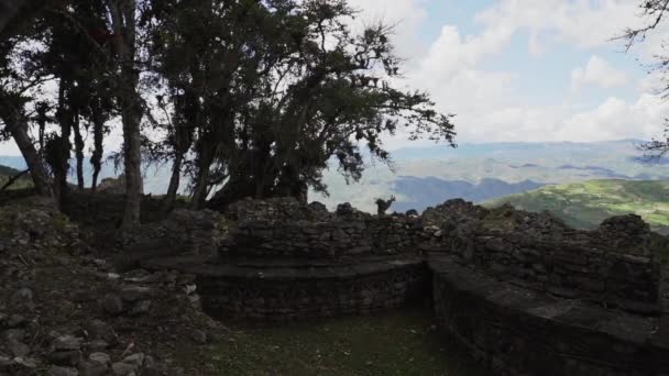 Kuelap Peru 2019 Régi Elveszett Város Kuelap Történelmi Régészeti Lelőhelye — Stock videók