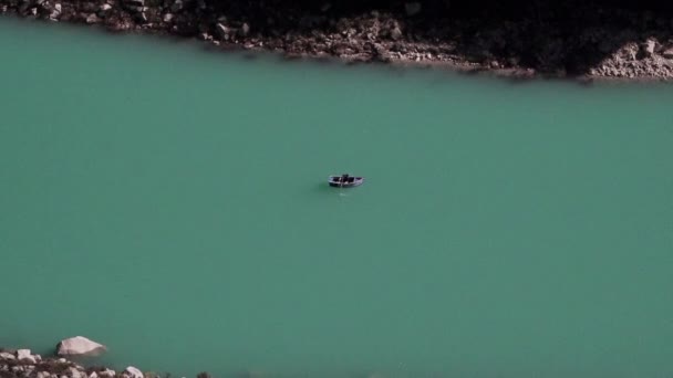 Красивая Бирюзовая Вода Озера Лагуне Парон Лагуна Горах Кордильеры Бланка — стоковое видео