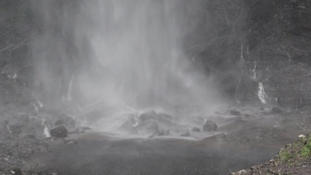 Gocta Cataracts Catarata Del Gocta Perennial Waterfalls Two Drops Located — Stock Video