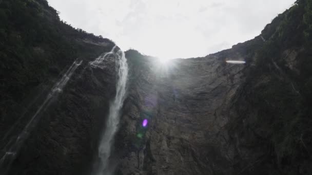 Катаракты Гоа Catarata Del Gohampa Вечные Водопады Двумя Каплями Расположенные — стоковое видео