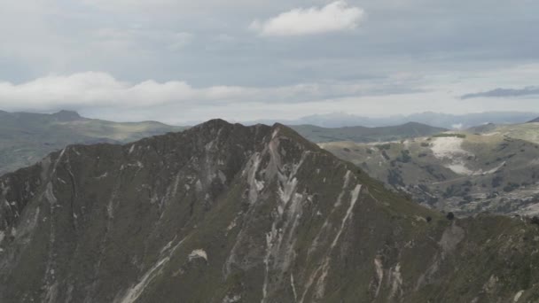Aérien Laguna Quilotoa Boucle Quilotoa Dans Les Montagnes Andes Equateur — Video