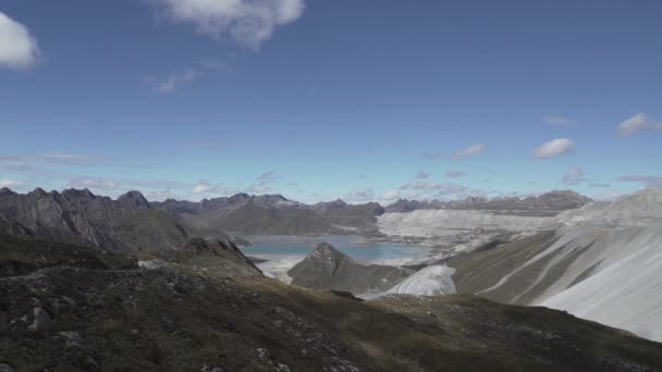 Mine Dans Haut Pays Des Montagnes Andes Pérou Avec Vue — Video
