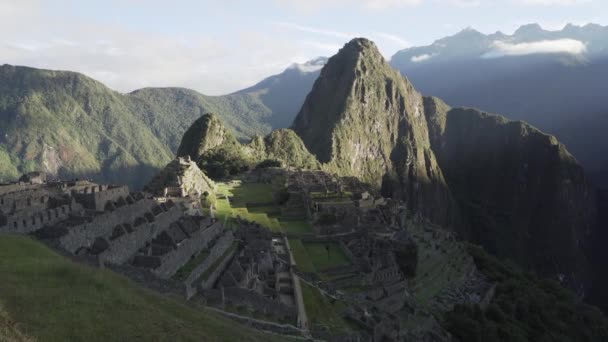 Aguas Calientes Peru 2023 Archeologické Naleziště Machu Picchu Starými Ruinami — Stock video
