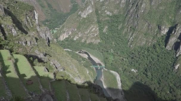 Aguas Calientes Perú 2023 Sitio Arqueológico Machu Picchu Con Antiguas — Vídeo de stock