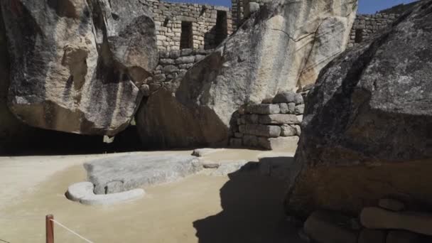 Águas Calientes Peru 2023 Templo Condor Sítio Arqueológico Machu Picchu — Vídeo de Stock