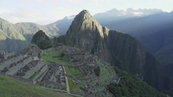 Aguas Calientes Peru 2023 Archäologische Stätte Von Machu Picchu Mit — Stockvideo