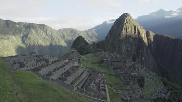 Aguas Calientes Περού 2023 Αρχαιολογικός Χώρος Machu Picchu Παλιά Ερείπια — Αρχείο Βίντεο