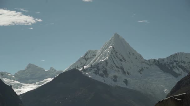 Huascaran Peru Daki Cordillera Blanca Nın Yüksek Dağları Ndaki Laguna — Stok video