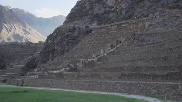 Ollantaytambo Perù 2019 Sito Archeologico Ollantaytambo Con Resti Inca Antica — Video Stock